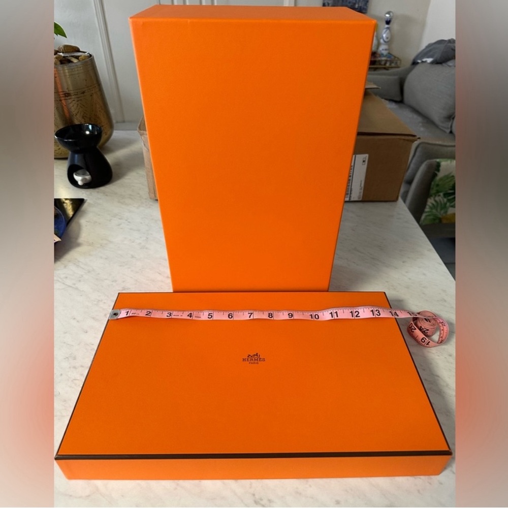 Hermes orange shoe box to store items or display